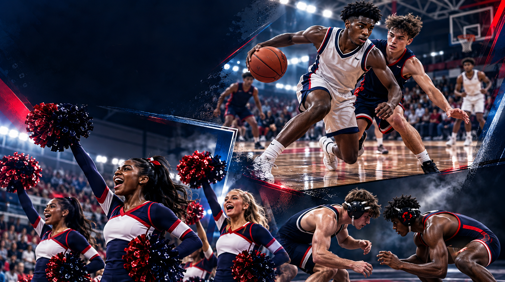 Panther athletes competing during a BCA basketball season
